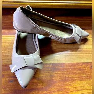 Me too nude patent flats